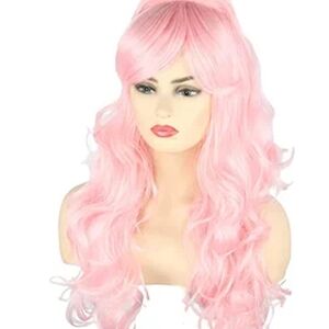 Amazon Soft Pink Wavy Hair Wig